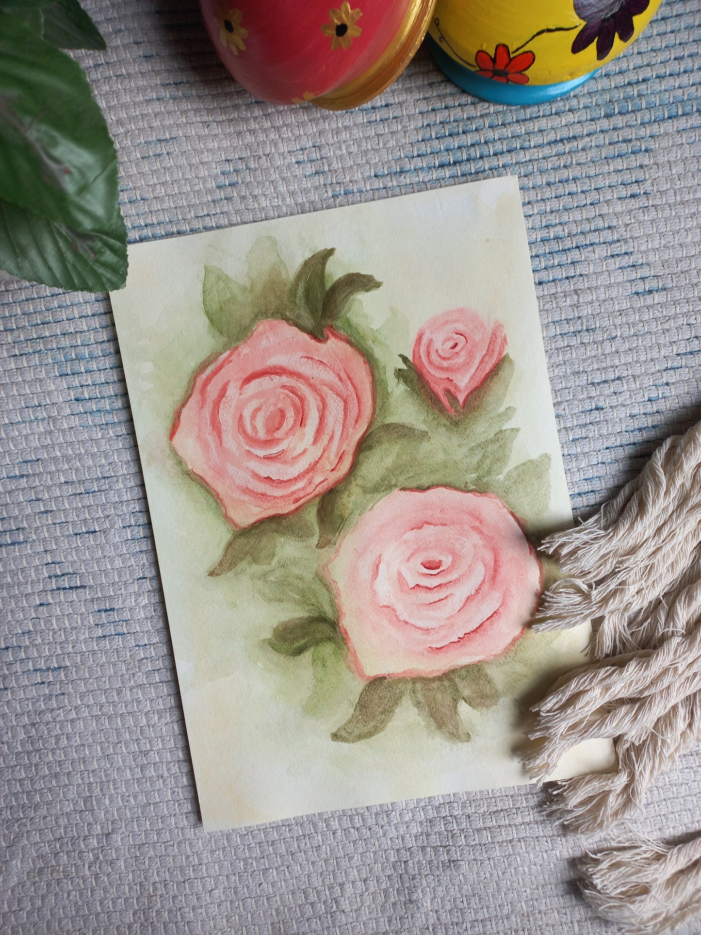 Roses in Harmony | Acrylic Painting