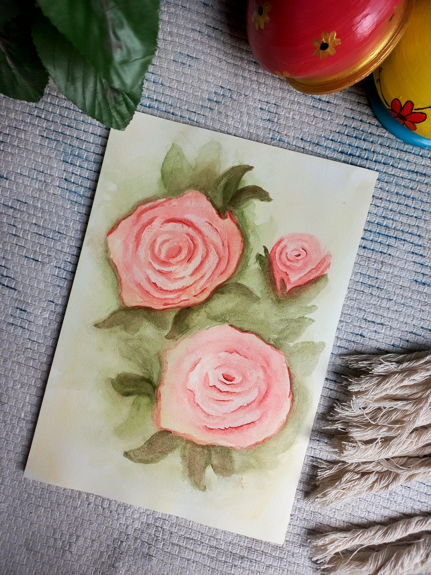 Roses in Harmony | Acrylic Painting